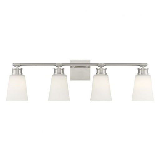 Savoy House 4-Light 31" Bathroom Vanity Light, Brushed Nickel - M80056BN