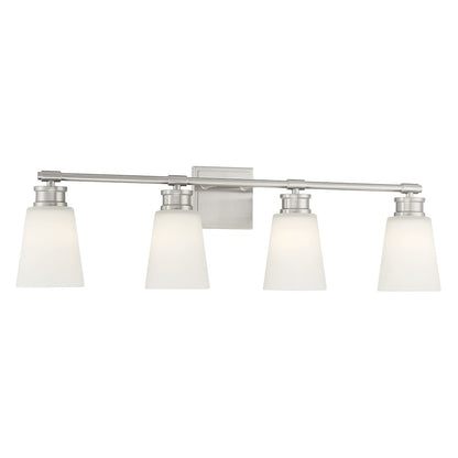 4-Light 31" Bathroom Vanity Light, Brushed Nickel