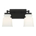 Savoy House 2-Light 15" Bathroom Vanity Light, Matte Black/Milk - M80057MBK