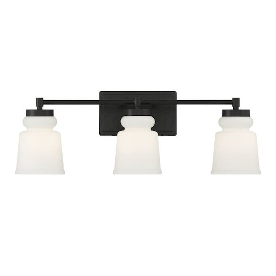 3-Light, 24" Bathroom Vanity Light, Brushed Nickel