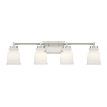 4-Light, 32" Bathroom Vanity Light, Brushed Nickel