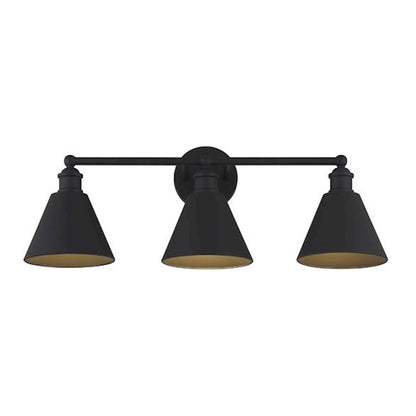 Savoy House 3-Light 27" Bathroom Vanity Light, Matte Black - M80064MBK