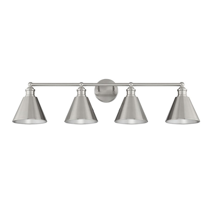 Savoy House 4-Light 38" Bathroom Vanity Light, Brushed Nickel