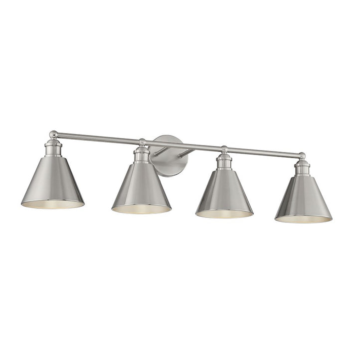 Savoy House 4-Light 38" Bathroom Vanity Light, Brushed Nickel