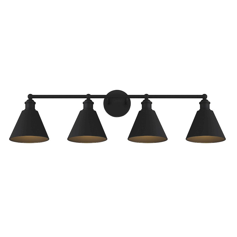 4-Light 38" Bathroom Vanity Light, Brushed Nickel