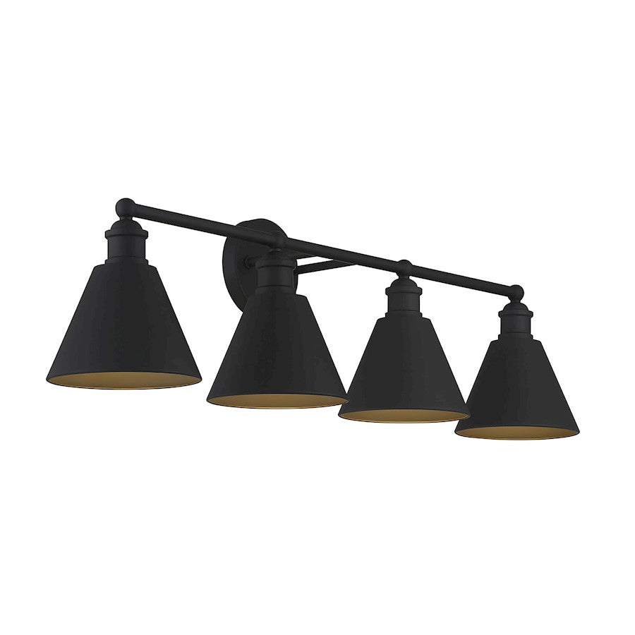4-Light 38" Bathroom Vanity Light, Brushed Nickel