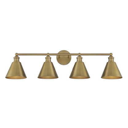 4-Light 38" Bathroom Vanity Light, Brushed Nickel