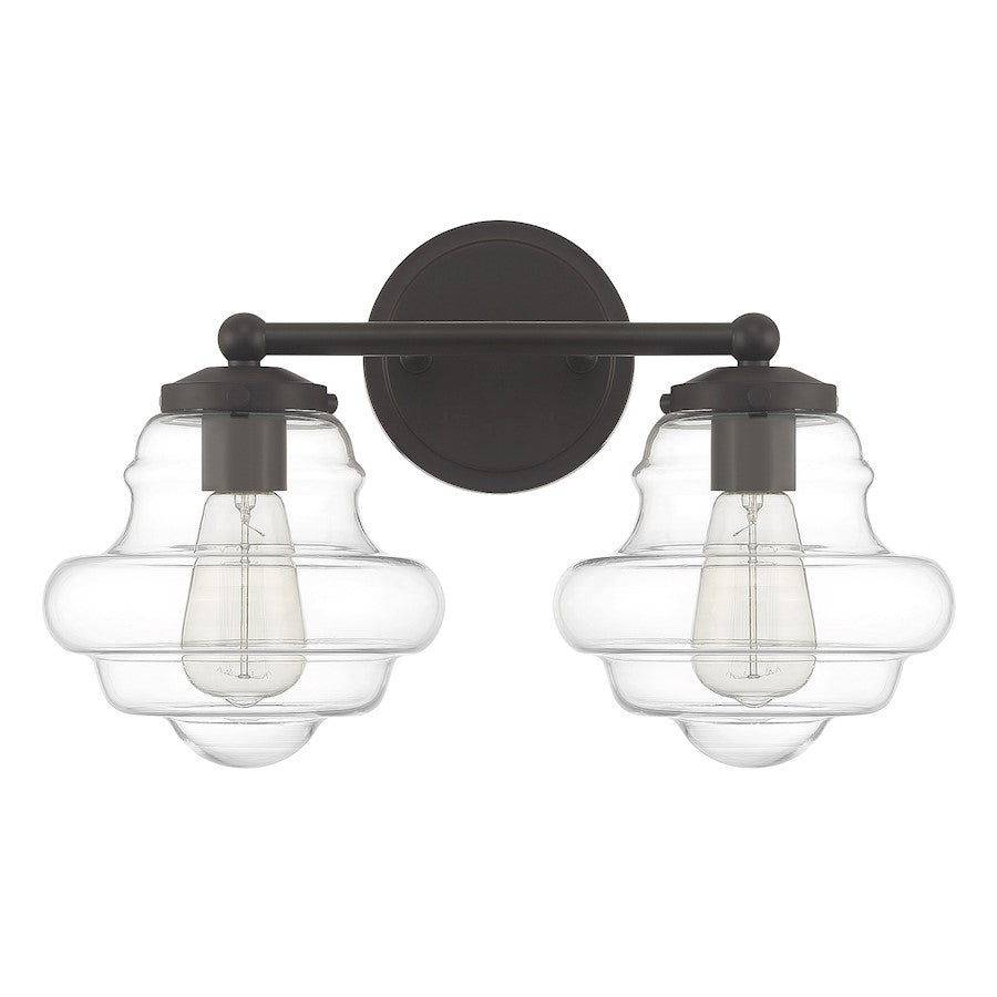 2-Light 17" Bathroom Vanity Light , Oil Rubbed Bronze