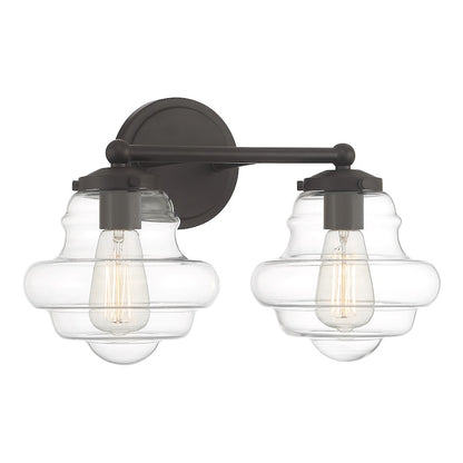 2-Light 17" Bathroom Vanity Light , Natural Brass