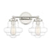 Savoy House 2-Light 17" Bathroom Vanity Light, Polished Nickel - M80072PN