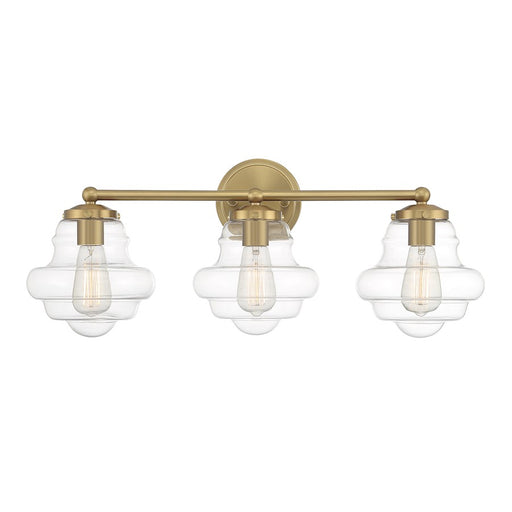 Savoy House 3-Light 26" Bathroom Vanity Light, Natural Brass - M80073NB