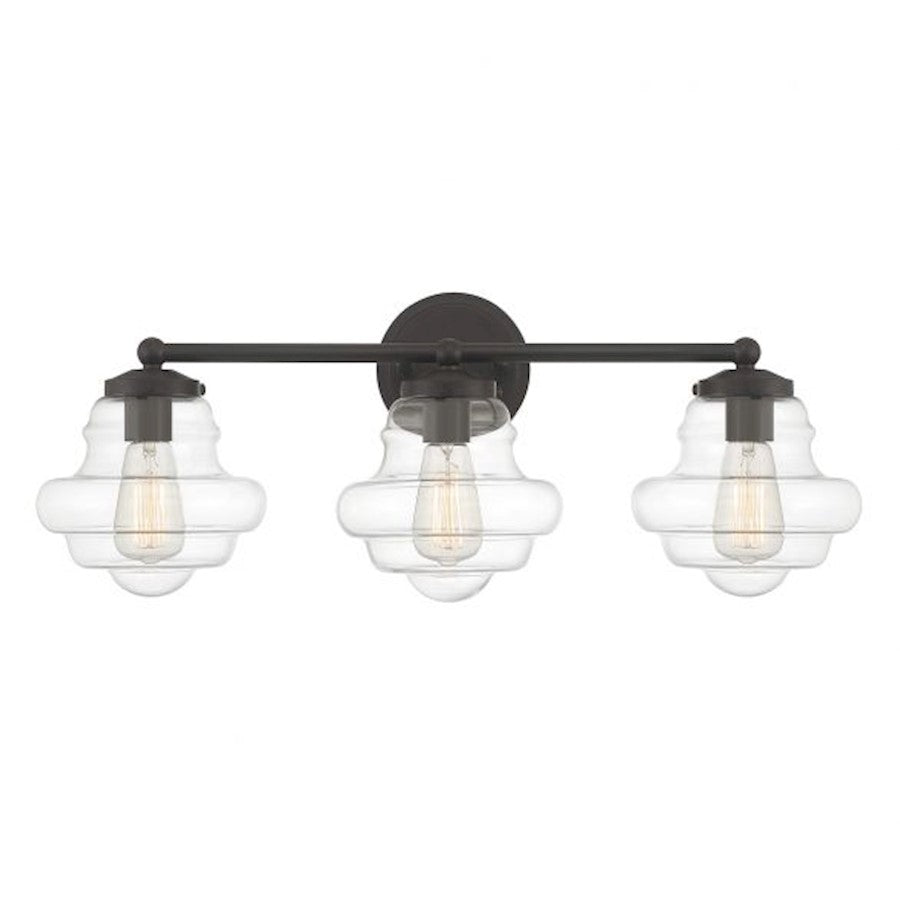 3-Light 26" Bathroom Vanity Light, Natural Brass