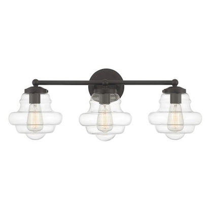 3-Light 26" Bathroom Vanity Light, Natural Brass