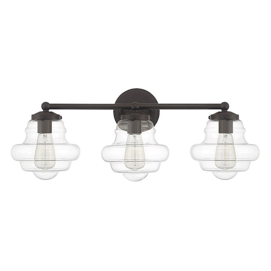 3-Light 26" Bathroom Vanity Light, Natural Brass