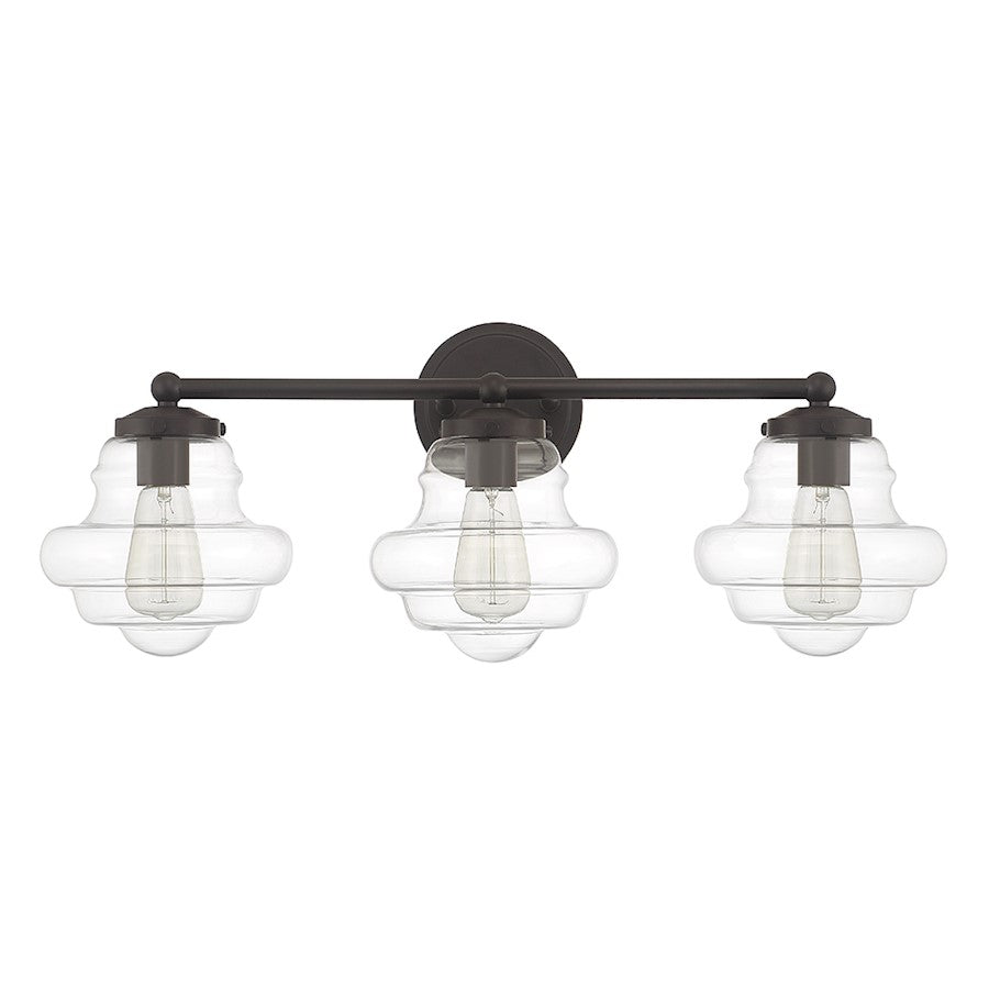 3-Light 26" Bathroom Vanity Light, Natural Brass