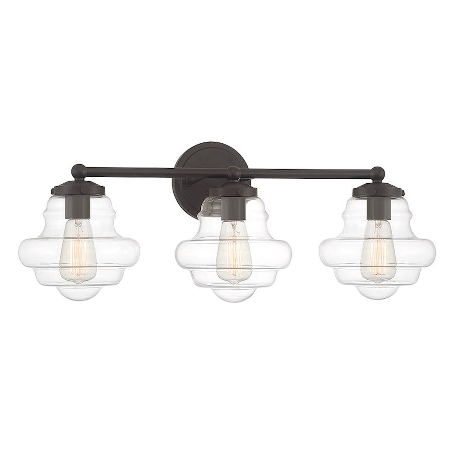 3-Light 26" Bathroom Vanity Light, Natural Brass