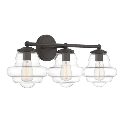 3-Light 26" Bathroom Vanity Light, Oil Rubbed Bronze