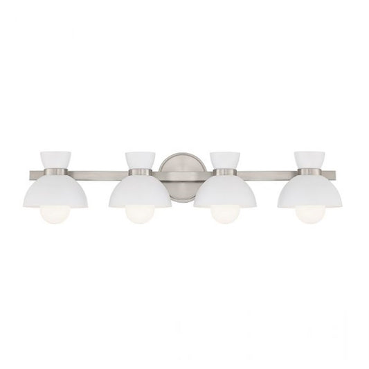 Savoy House 4-Light 34" Bathroom Vanity Light, Brushed Nickel - M80076BN