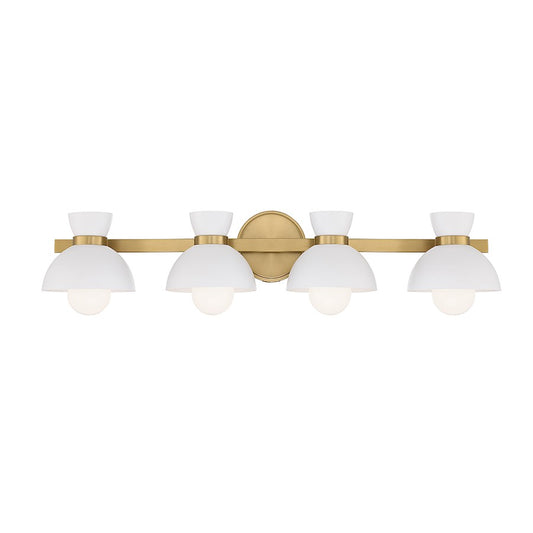 Savoy House 4-Light 34" Bathroom Vanity Light, Natural Brass - M80076NB