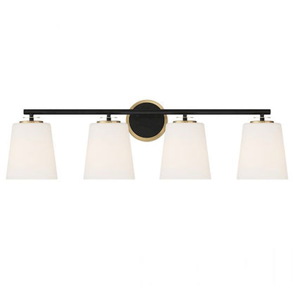 4 Light Bathroom Vanity Light, Black