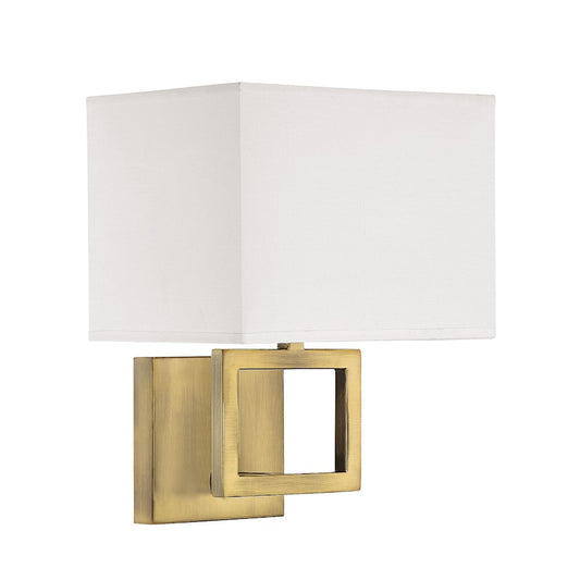 Savoy House 1-Light 10" Square Wall Sconce, Natural Brass - M90009NB