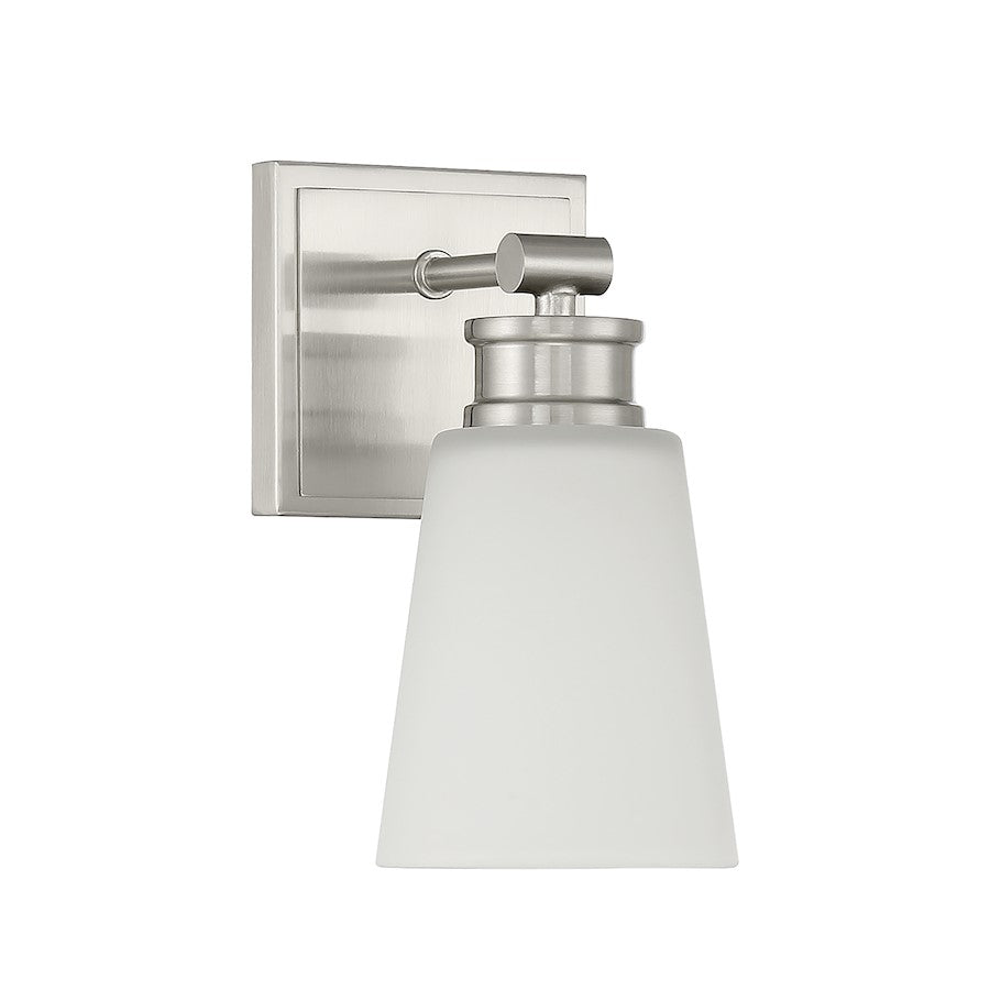 1-Light 9.5" Wall Sconce, Brushed Nickel