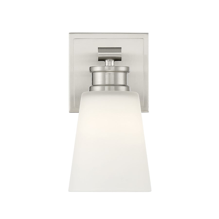 1-Light 9.5" Wall Sconce, Brushed Nickel