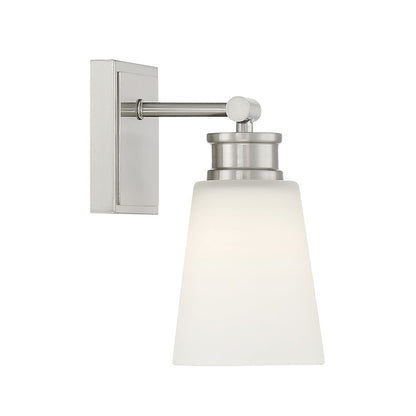 1-Light 9.5" Wall Sconce, Brushed Nickel