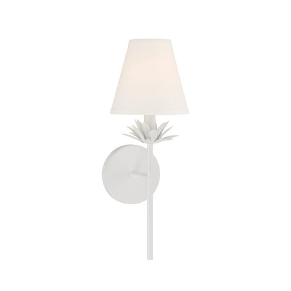 1-Light 17" Wall Sconce, White