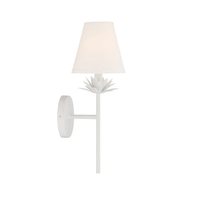 1-Light 17" Wall Sconce, White