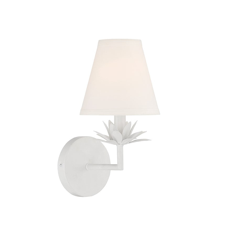 Savoy House 1-Light 12" Wall Sconce, White - M90078WH