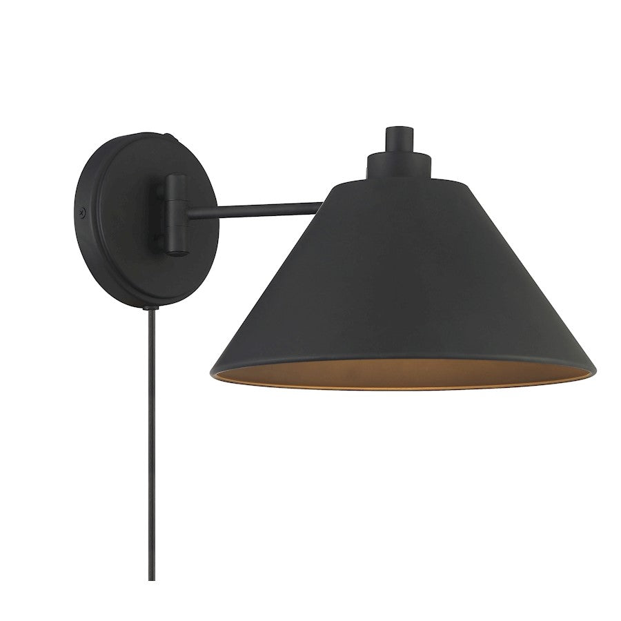 Savoy House 1-Light 8" Wall Sconce, Matte Black - M90086MBK