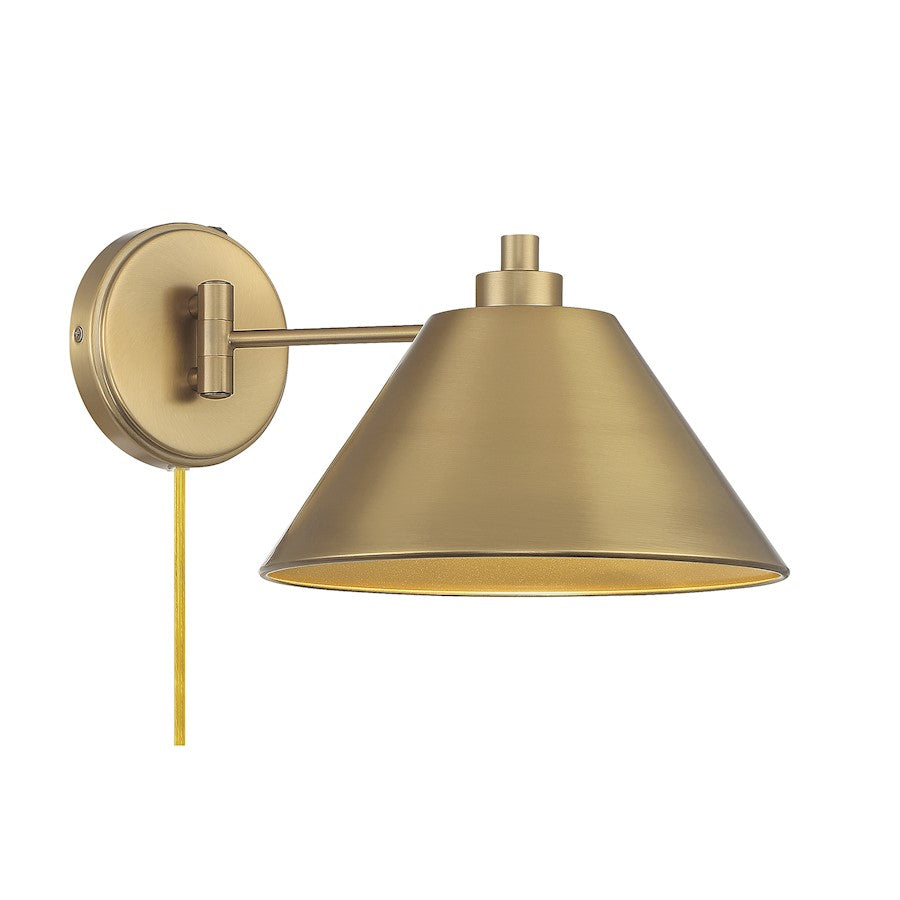 Savoy House 1-Light 8" Wall Sconce, Natural Brass - M90086NB