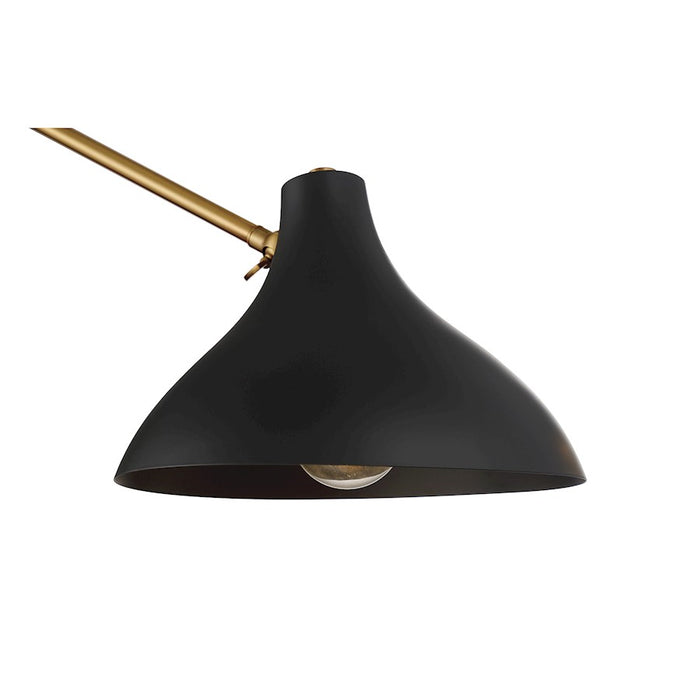 Savoy House 2-Light 21" Wall Sconce, Matte Black/Natural Brass