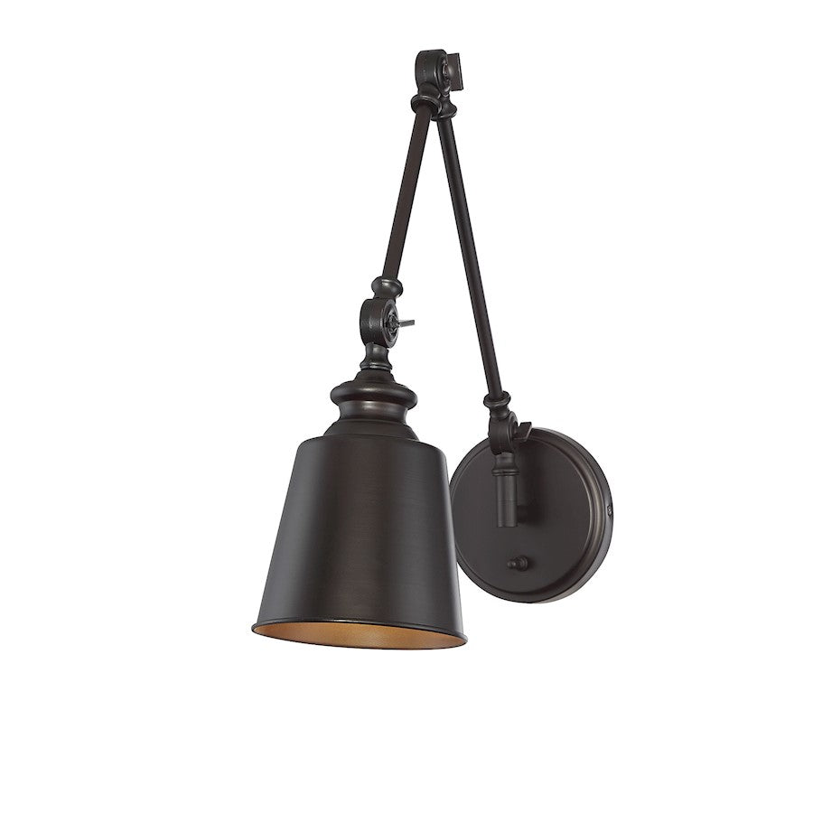 Savoy House 1Lt Adjustable Wall Sconce, Oil Rubbed Bronze (Set of 2) - M90089ORB