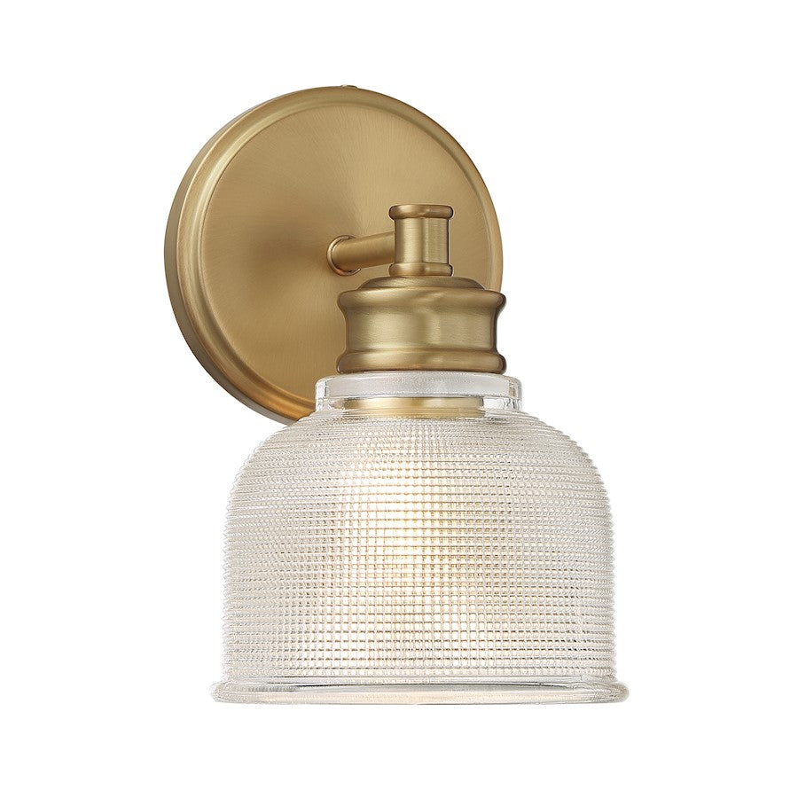 1-Light 5" Wall Sconce, Natural Brass