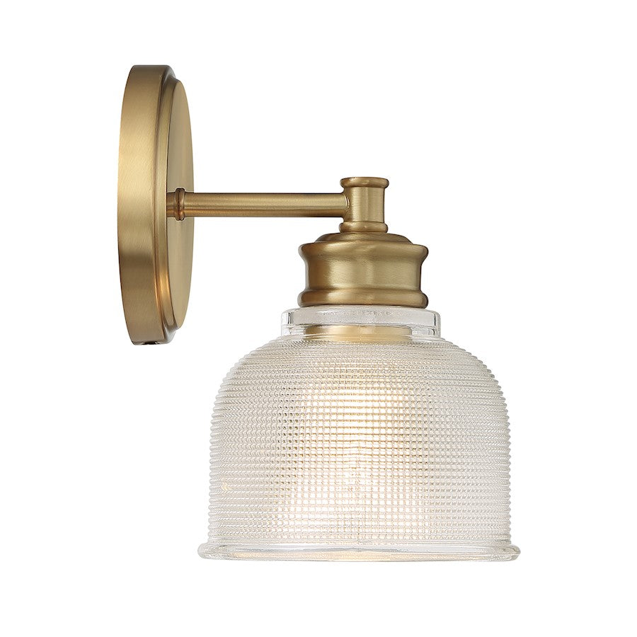 1-Light 5" Wall Sconce, Natural Brass