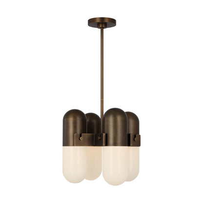 Visual Comfort Modern Capsule 4 Light 13.7" Chandelier, Brass - AKCH596WDDBMG