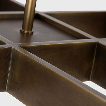 Visual Comfort Modern Capsule 4 Light 23.9" Chandelier, Brass