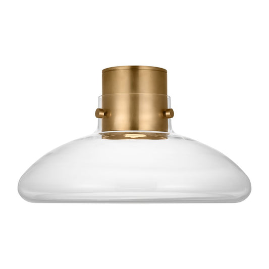 Visual Comfort Modern Morgan 1Lt 18" Flush Mount, Brass/Clear - AKFM592WDHABCE