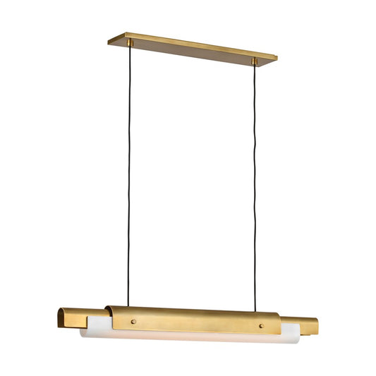 Visual Comfort Modern Ambrose 1Lt 36" Linear Chandelier, Brass - AKLS675WDHABOP