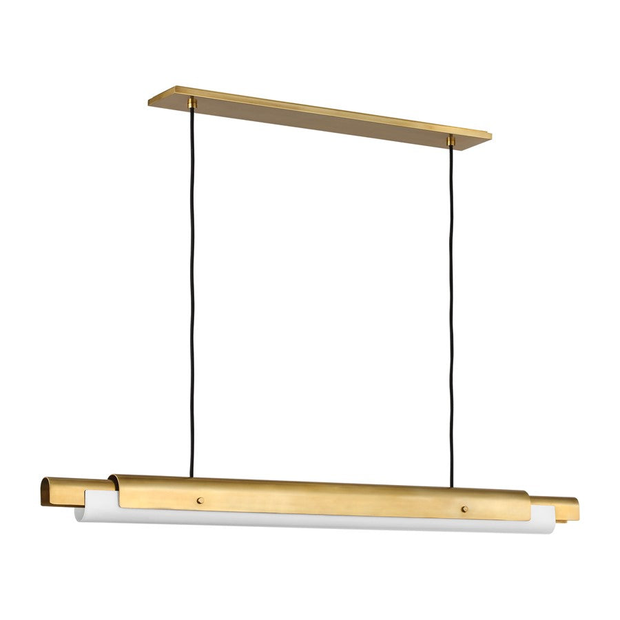 Visual Comfort Modern Ambrose 1Lt 54" Linear Chandelier, Brass