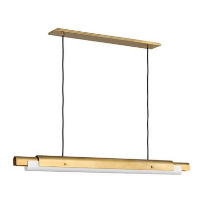 Visual Comfort Modern Ambrose 1Lt 54" Linear Chandelier, Brass