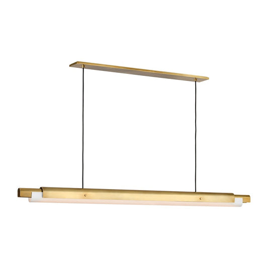Visual Comfort Modern Ambrose 1Lt 72" Linear Chandelier, Brass - AKLS677WDHABOP