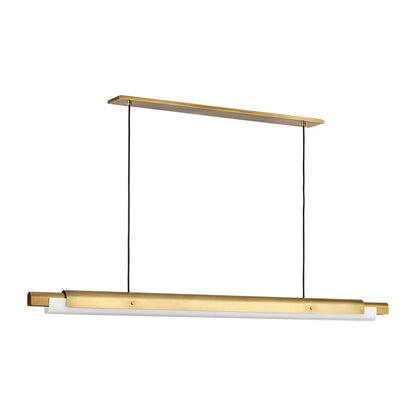 Visual Comfort Modern Ambrose 1Lt 72" Linear Chandelier, Brass