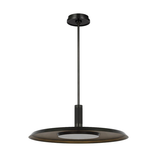 Visual Comfort Modern Avroko Saucer 6" Pendant, DB/Darkened BR - AKPD17027BZ-DB