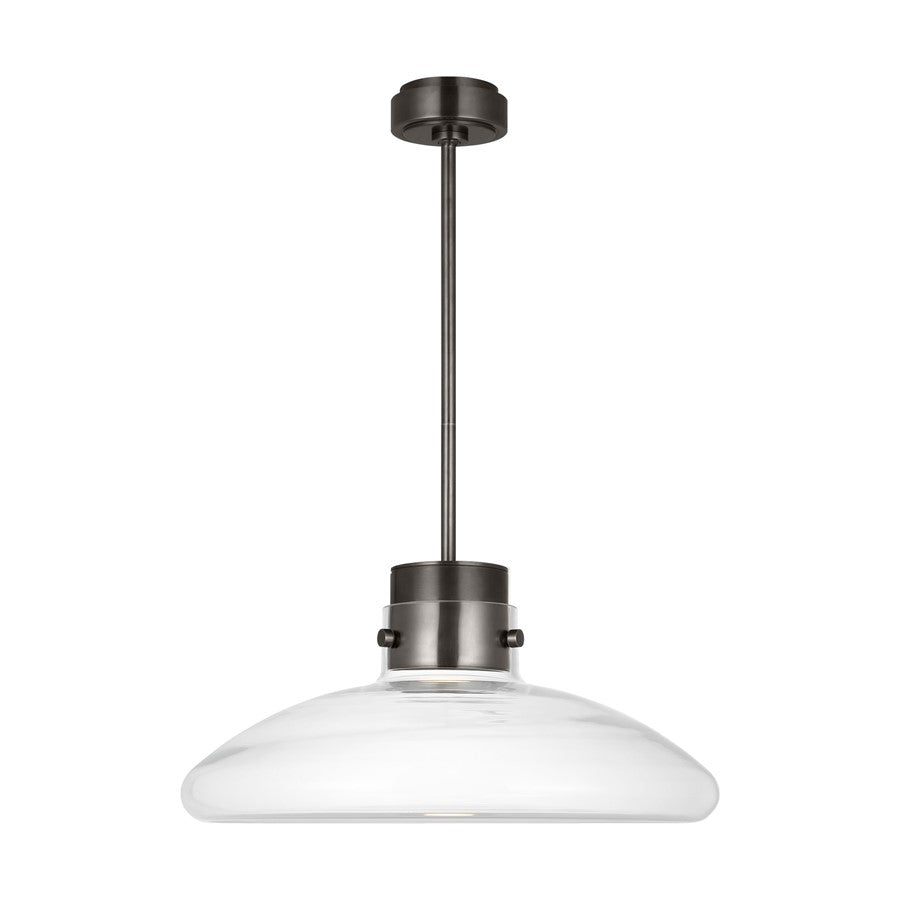 Visual Comfort Modern Morgan 1 Light 22" Pendant, Bronze/Clear - AKPD593WDBBZCE