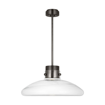 Visual Comfort Modern Morgan 1 Light 22" Pendant, Bronze/Clear - AKPD593WDBBZCE