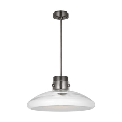 Visual Comfort Modern Morgan 1 Light 22" Pendant, Bronze/Clear