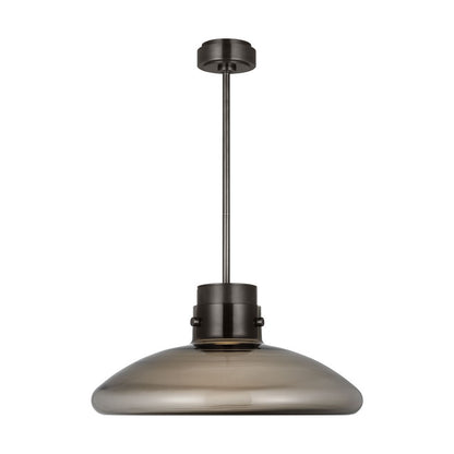 Visual Comfort Modern Morgan 1 Light 22" Pendant, Bronze/Smoke - AKPD593WDBBZSM